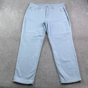 NEW Old Navy Jeans Womens 16 Blue OG Straight High Rise Light Wash Denim NWT